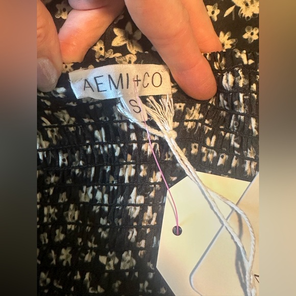 NWT Aemi + Co Floral Black Jumpsuit - Picture 12 of 16